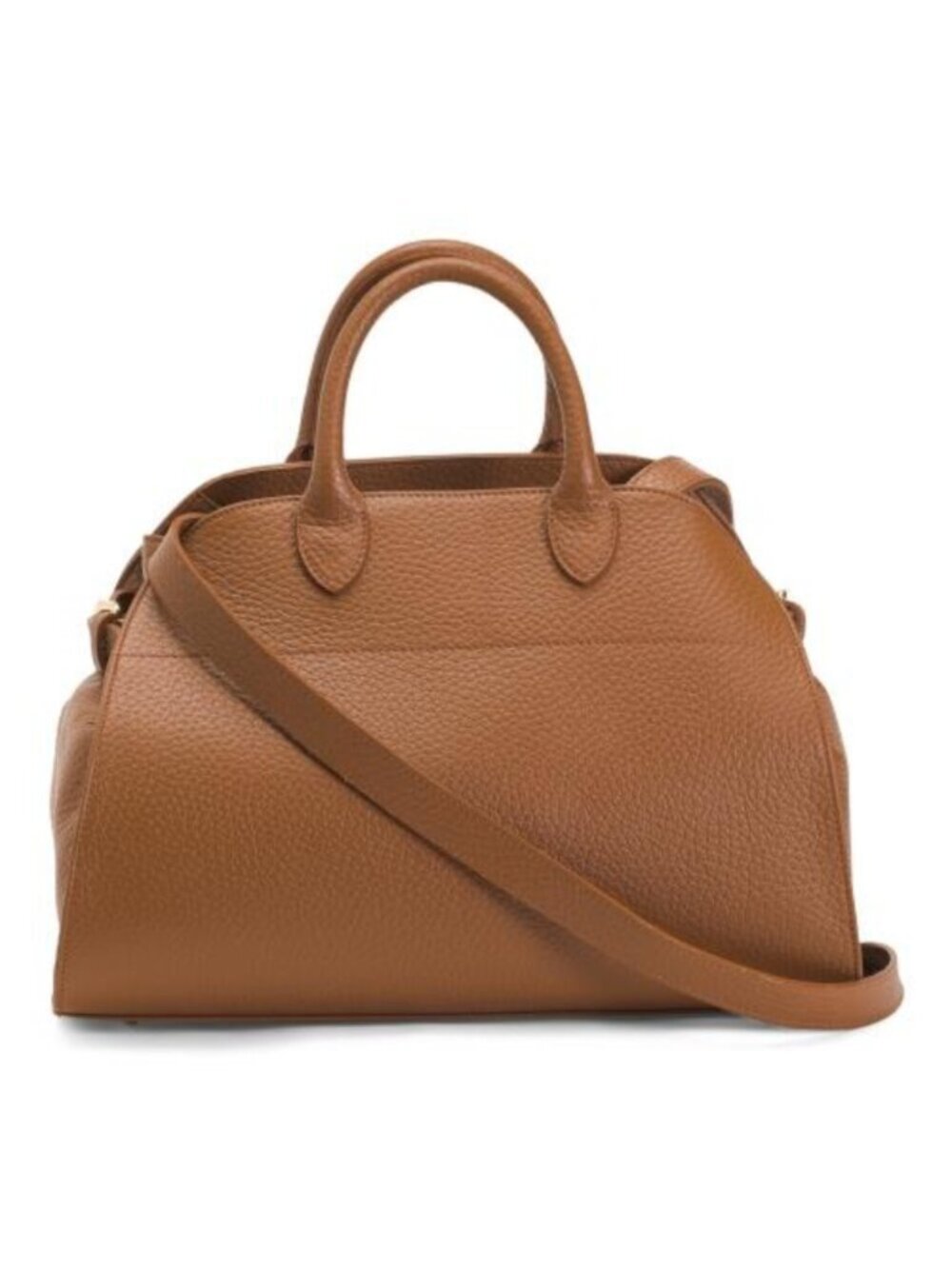 DIVINA FIRENZE Made In Italy Leather Gusseted Satchel